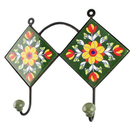Sunflower Ceramic Tile Wall Hook Online